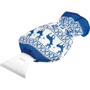 Eisschaberhandschuh Norway mit blau-weißem Norwegermuster und weißer Schabkante.