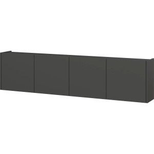 Germania Mehrzweckschrank, 183x45x25 cm, Graphit, ideal für Flur, Garderobenschrank mit 4 Türen.