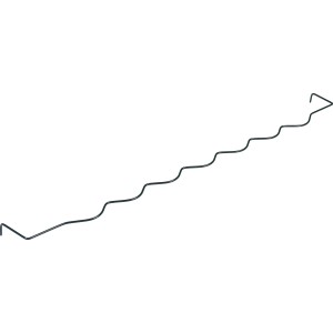 Wellenförmiger Peacock Rabattenrand, 100 cm, aus verzinktem Stahl für den Garten.