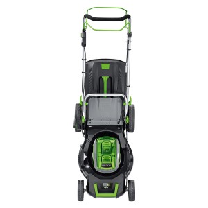 LUX 40V Akku-Rasenmäher Set mit 2 Akkus, 46cm Schnittbreite, Radantrieb. Ideal für große Gärten.