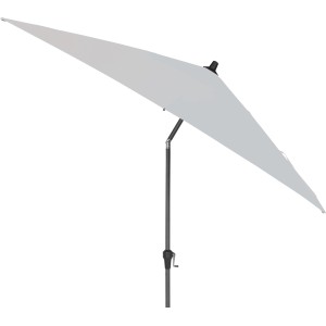Siena Garden Marktschirm, 250x250 cm, Grau, mit Kurbelmechanik. Quadratischer Sonnenschirm für Garten und Balkon.