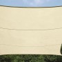 Cremefarbenes, wasserdurchlässiges Perel Viereck-Sonnensegel 360x360 cm für Terrasse und Garten.