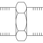 Kirchhoff Reduzier-Doppelnippel, Rotguss, 33,3 mm (1") x 26,4 mm (3/4").