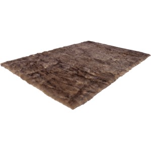 Braunes Kayoom Schaffell Imitat Crown, 160x230 cm, Kunstfell Teppich für Wohnzimmer und Kuschelecke.