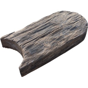 Häusler Rasenkantenstein in Holzoptik aus Beton, 24x13x4,5cm. Wetterfest und langlebig.