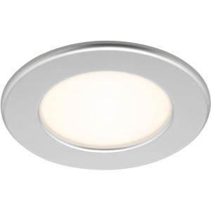 Brilo LED-Einbauleuchte Thin, 1er-Set, chrom-matt, für Bad geeignet.