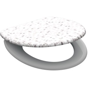 Eisl WC-Sitz Mosaik Grau mit Absenkautomatik aus Duroplast.