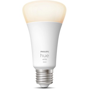 Philips Hue White E27 Leuchtmittel, 1100 lm, warmweißes Licht.