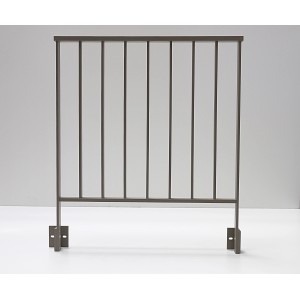 Dieda Geländer-Set Linus in Taupe, Aluminium, mit senkrechten Stäben.