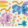 Komar Deko-Sticker Stitch Aloha mit Stitch Motiven, Surfbrettern, Blumen und Palmen.
