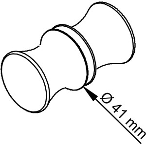 Schulte Knopfgriff aus Chrom für Duschkabinen MasterClass und Garant, Durchmesser 41mm.