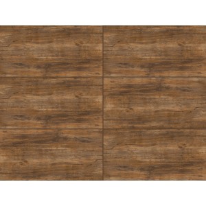 Braune Feinsteinzeug Bodenfliese Eco tile in Holzoptik, 60,4x30,2 cm, für Innenräume.