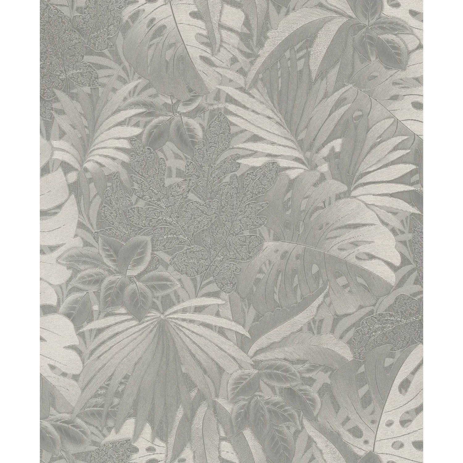 Marburg Vliestapete Botanica Floral Platin: Tapete mit floralem Muster in Platin.