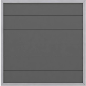 Sichtschutzzaun Element Design WPC Alu Anthrazit 180 cm x 180 cm