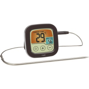 Digitales Grill-Bratenthermometer von TFA mit Temperaturanzeige und Edelstahl-Fühler.