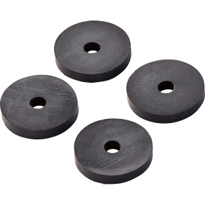 4er-Set Hahnscheiben aus Gummi, Dichtungs-Set für Ventile in der Trinkwasserinstallation.