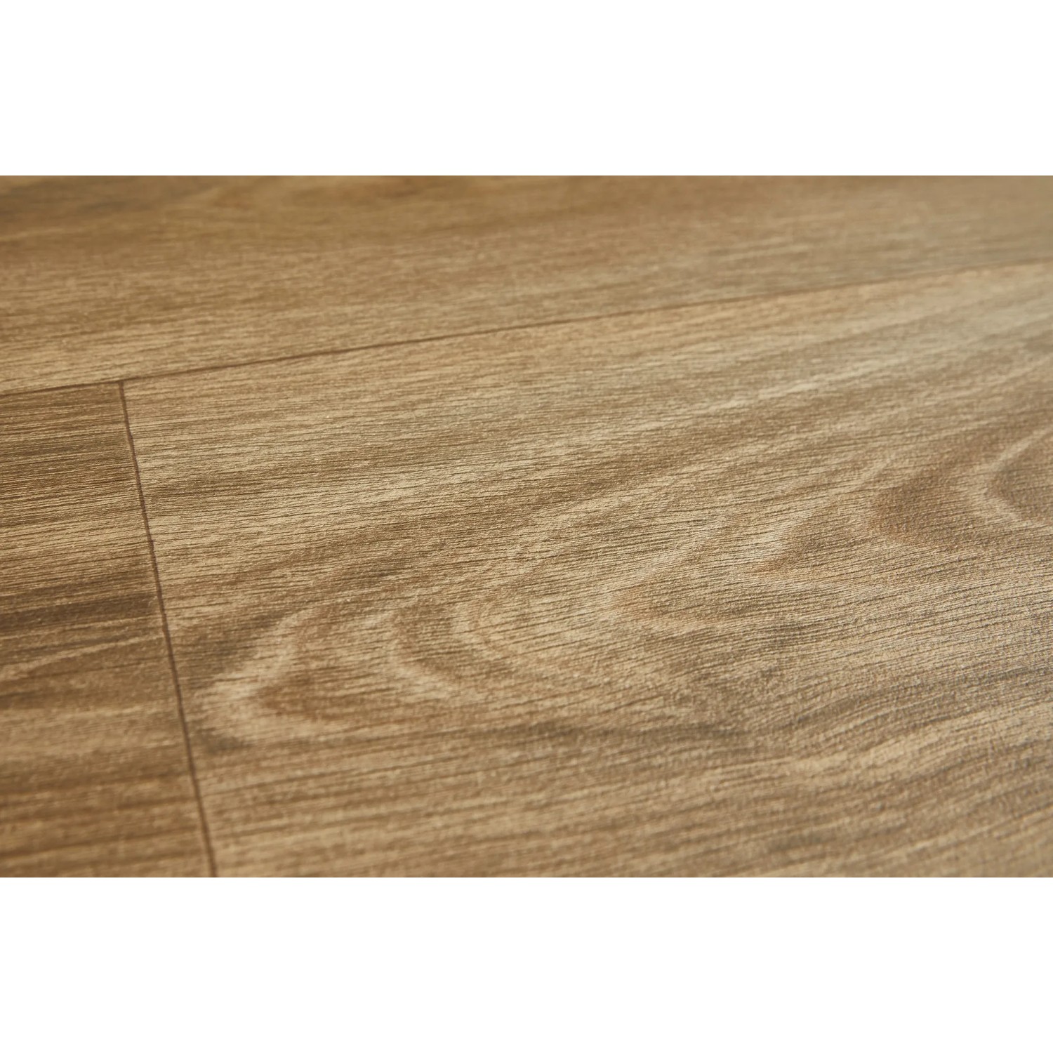 Andiamo PVC-Belag in Landhausdielenoptik, braun, Detailaufnahme der Holzstruktur.