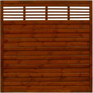 Sichtschutzzaun Element Nicea Teakfarben 180 cm x 180 cm