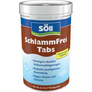 Söll SchlammFrei Tabs, 6 Stück zur Reduzierung von Schlammablagerungen im Gartenteich.