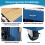 okwish Kücheninsel mit Speicherraum Multifunktion Küche 102x45x92cm Blau_8
