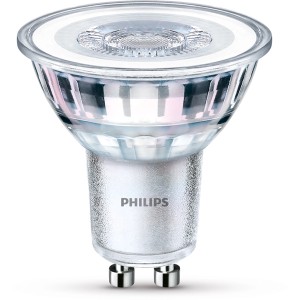 Philips GU10 LED-Lampe, 3,5 W, warmweiß, 5,4x5 cm. Energiesparendes Leuchtmittel für Wohnräume.
