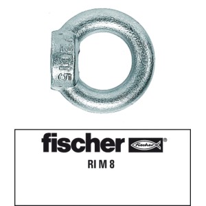 Fischer Ringmutter RI M8, verzinkt, für Dübelbefestigungen.