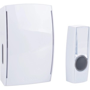 Smartwares Funktürklingel-Set Byron BY501E, weiße Klingel mit Klingeltaster.