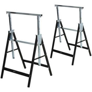 DURHAND Sägebock Höhenverstellbar Faltbar 68 x 56 x 80-130 cm