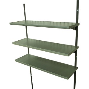 Lifetime 3-fach Regal, anthrazit, für Gerätehäuser: Metallverstärkte Kunststoffregale zur Wandmontage.