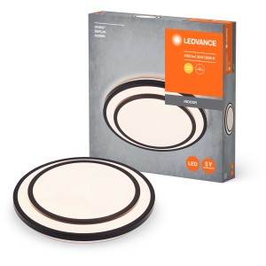 Ledvance LED-Deckenleuchte Orbis Berlin, schwarz, Ø 49,2 cm, mit Verpackung. Moderne Deckenlampe für Innenräume.