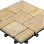 Florco Naturstein-Klickfliese Stone Travertine, 30x30 cm, mit Klicksystem und Gitterrücken.