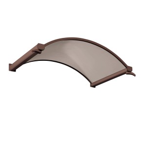 Gutta Rundbogenvordach NO 160 Bronce Braun 30 cm x 160 cm x 90 cm