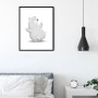 Komar Wandbild: Niedlicher Eisbär im 40x50 cm Rahmen. Dekoratives Bild für Kinderzimmer.