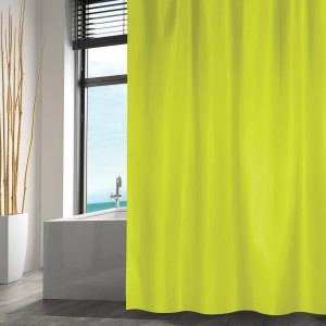 MSV Duschvorhang Pistazie, 180x200 cm, Polyester, wasserabweisend.