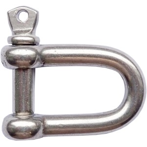 Schneider D-Schäkel aus Edelstahl für Sonnensegel, 6 mm Durchmesser.