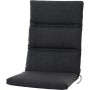 Siena Garden Sesselauflage Comfort, 110x48x7 cm, anthrazit, mit Bindebändern.