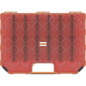 OBI Organizer Orange-Schwarz, 39x28x6cm, zur Aufbewahrung von Kleinteilen und Werkzeug.