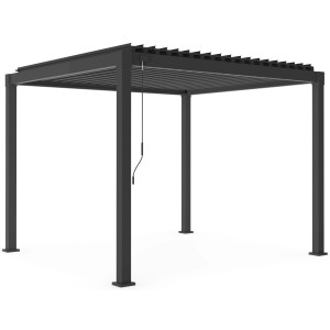 Yes Pergola Garda Lamellendach 240 cm x 300 cm x 300 cm Anthrazit