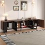 okwish TV-Schrank mit Vier Türen Wohnzimmer 180x38x50cm Braun_2