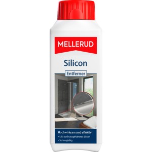 Mellerud Silikonentferner 0,25l Flasche für Bad & Küche. Entfernt Silikonrückstände auf Fliesen.