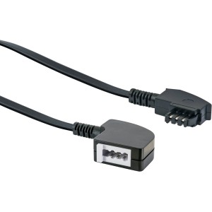 Schwaiger Telefon-Verlängerungskabel, 10 m, für TAE-F und TAE-N Geräte.
