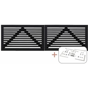 Plus Holz Doppeltor Tokyo Nadelholz Schwarz 300 cm x 90 cm