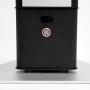 Detailaufnahme: Schwarzer VASNER HeatTower Terrassenheizstrahler mit Display und Bedienknopf.