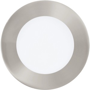 Runde Eglo Connect LED-Einbauleuchte Fueva, Ø 12 cm, Nickel matt, für stimmungsvolles Licht.