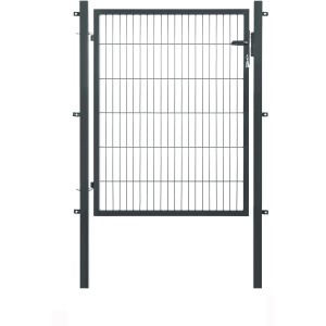 Floraworld Einzeltor für Doppelstabmattenzaun Anthrazit 120 cm x 120 cm