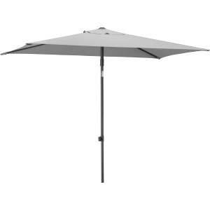 Schneider Marktschirm, 240x140 cm, silbergrau, mit Push-Up Mechanik.