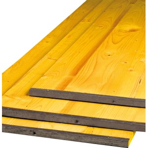 Mehrzwecktafel aus Fichte/Tanne, 21x500x1500 mm, mit C-Profil Kantenschutz.