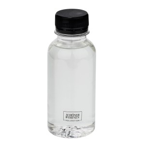 Schöner Wohnen Nachfüllduft Cedar, 150ml, klare Flüssigkeit in Plastikflasche mit schwarzem Deckel.