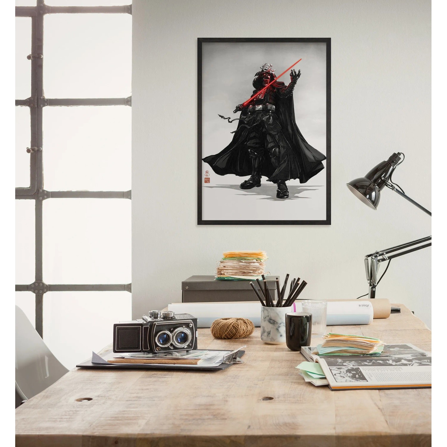 Komar Wandbild Star Wars Vision Samurai Dark Lord, 50x70 cm, rot.
