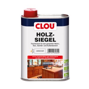 Dose Clou Holz-Siegel EL, transparenter Treppen- und Parkettlack, seidenmatt, 250 ml.